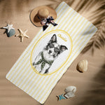 Custom-Cute-Pet-Photo-Watercolor-Striped-Pattern-Personalized-Beach-Towel-6