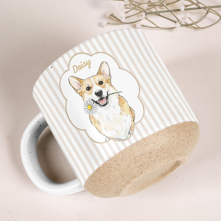 Custom-Cute-Pet-Photo-Watercolor-Striped-Pattern-Personalized-Pottery-Mug-4