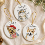 Custom-Cute-Pet-Portrait-Watercolor-Art-Gift-For-Pet-Lovers-Pet-Loss-Gifts-Personalized-Ornament-3