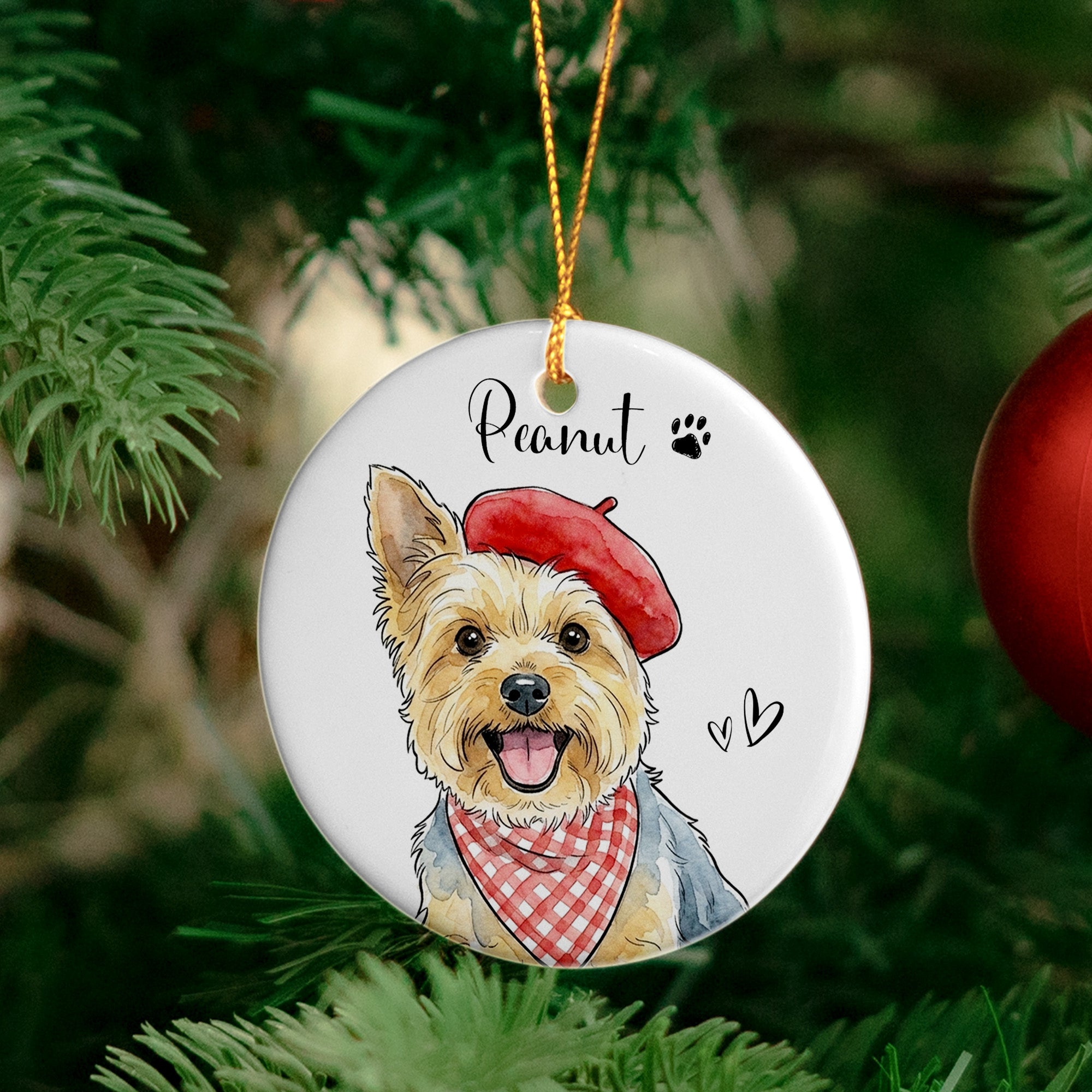 Custom-Cute-Pet-Portrait-Watercolor-Art-Gift-For-Pet-Lovers-Pet-Loss-Gifts-Personalized-Ornament-5