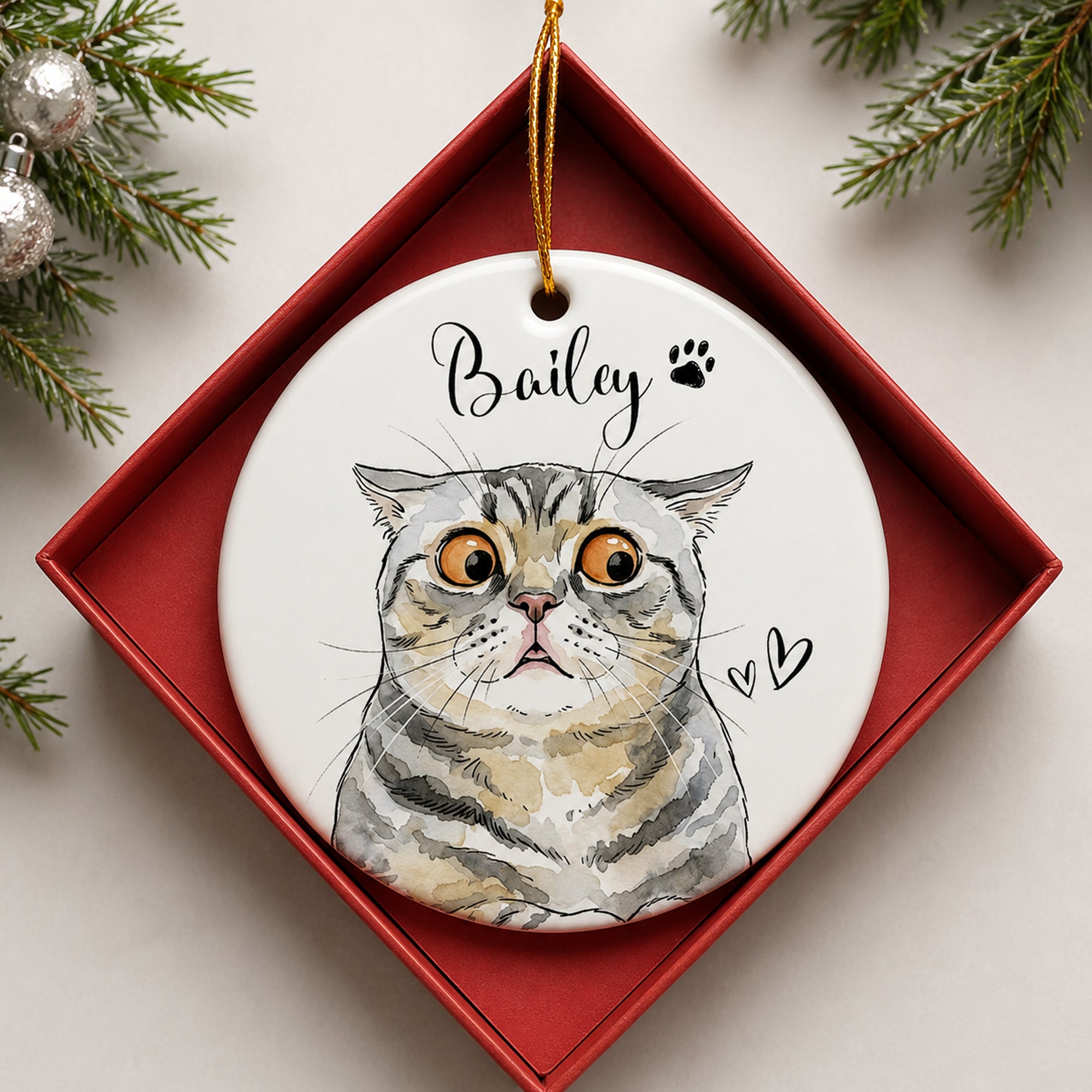 Custom-Cute-Pet-Portrait-Watercolor-Art-Gift-For-Pet-Lovers-Pet-Loss-Gifts-Personalized-Ornament-6