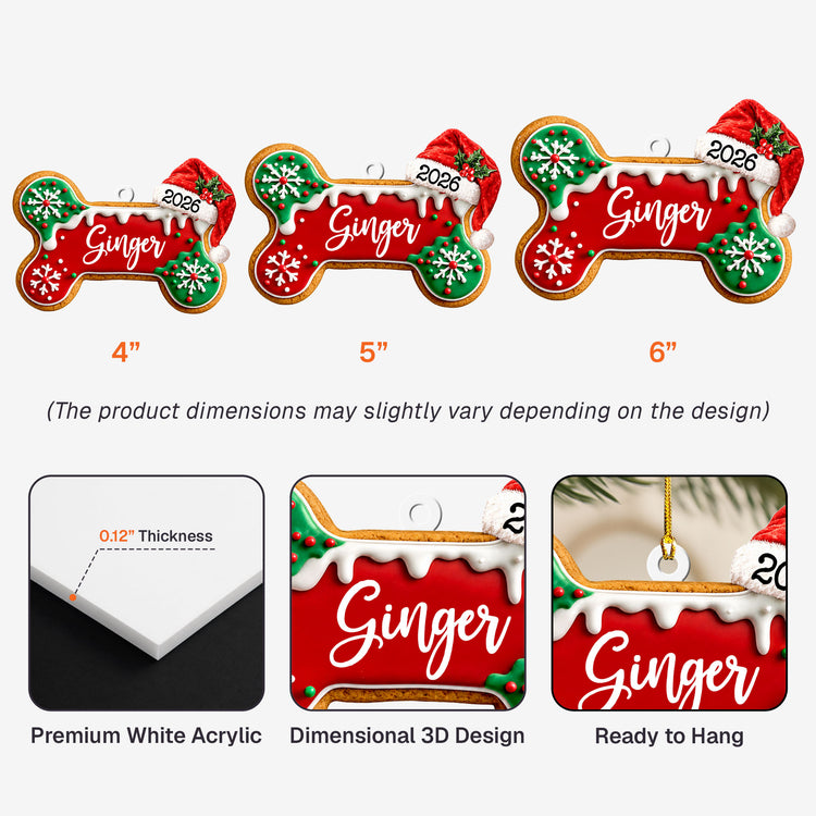 Custom-Dog-Bone,-Fishy-Cat-Gingerbread-Christmas-Pet-First-Christmas-3D-Relief-Personalized-Ornament-4