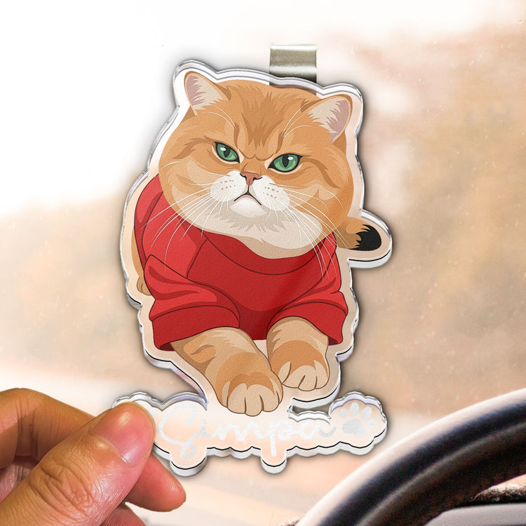 Custom-Dog-Cat-Portrait-Turn-Pet-Photo-Into-Art-Personalized-Car-Visor-Clip-4