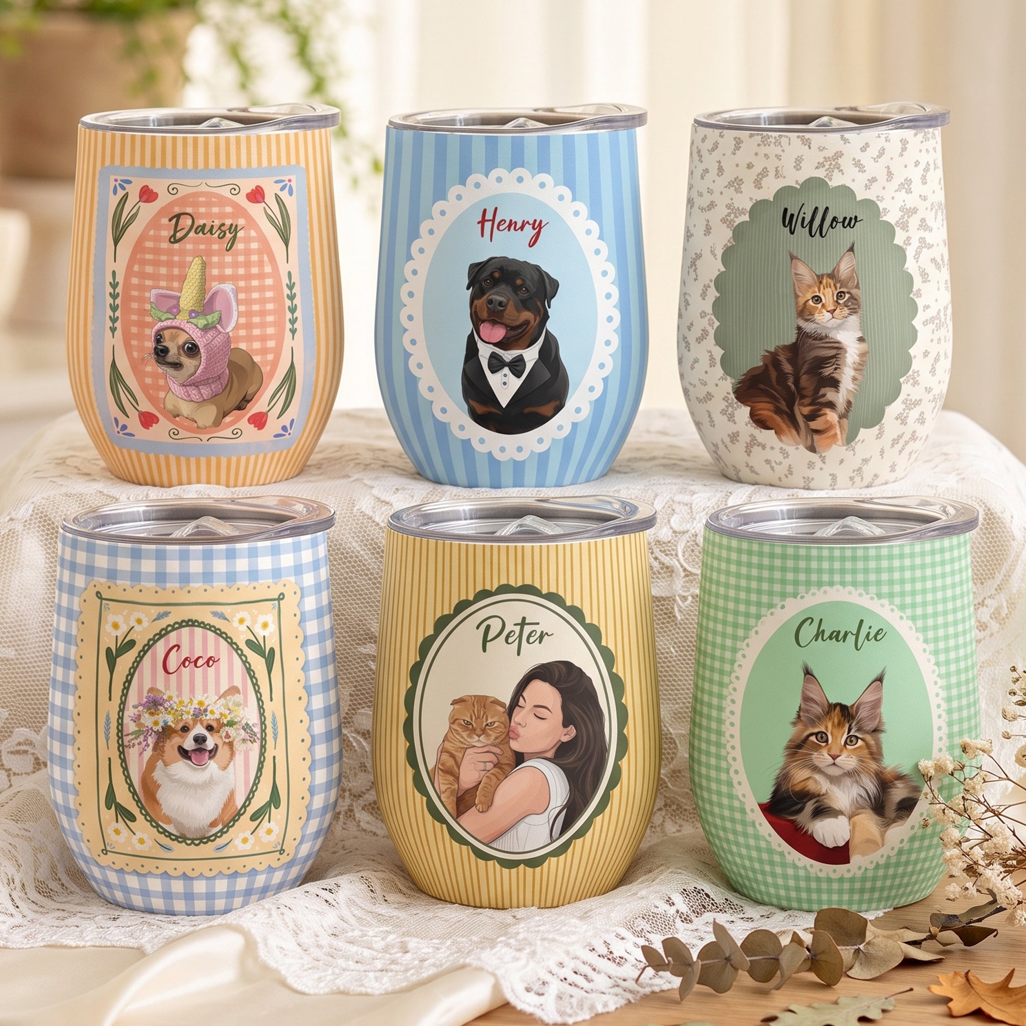 Custom-Dog-Cat-Portrait-Turn-Pet-Photo-Into-Art-Retro-Frame-Personalized-Wine-Tumbler1