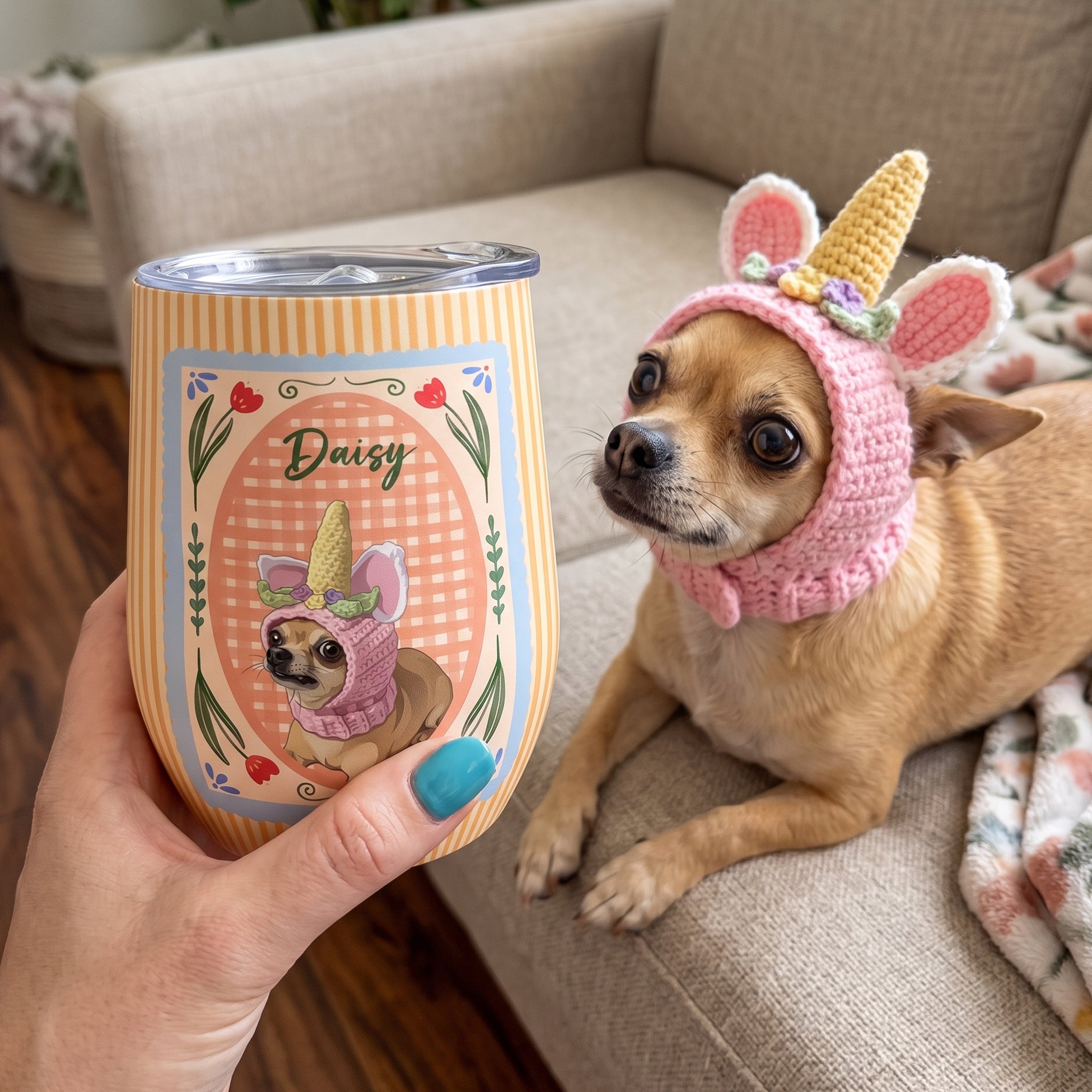 Custom-Dog-Cat-Portrait-Turn-Pet-Photo-Into-Art-Retro-Frame-Personalized-Wine-Tumbler2