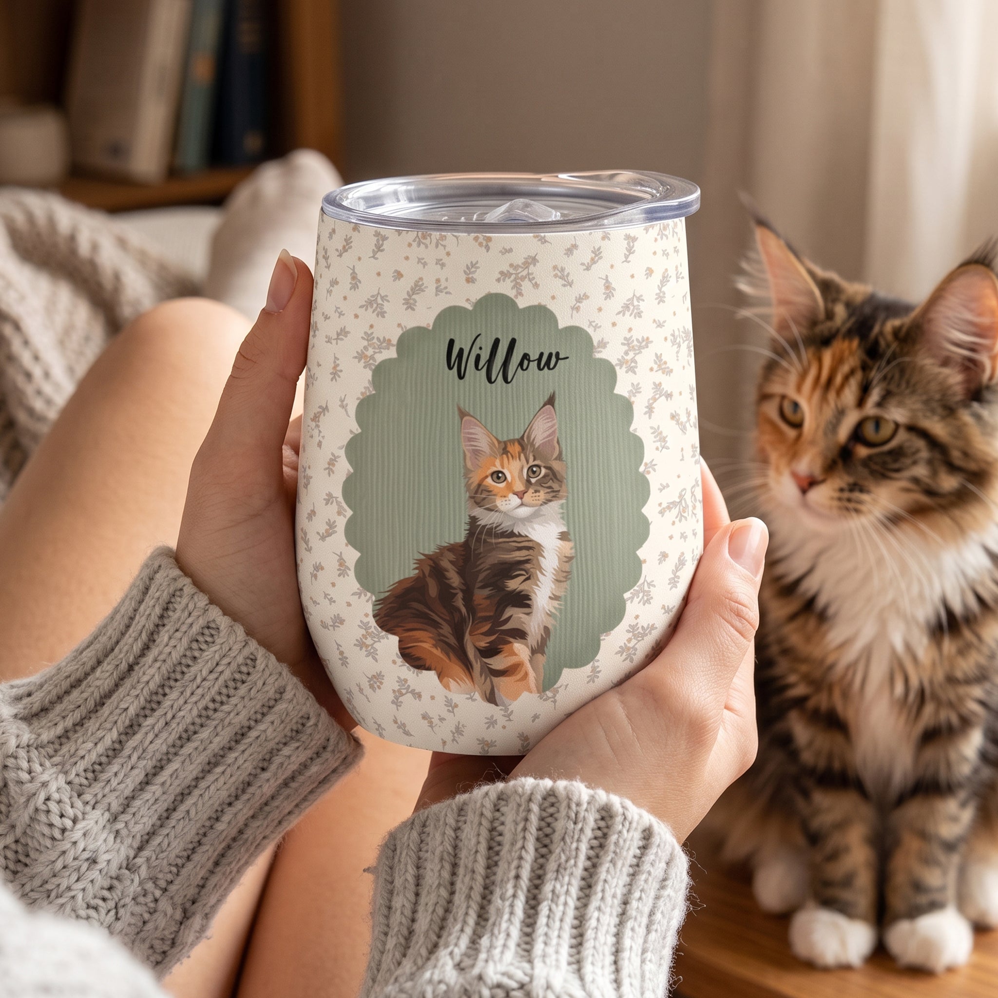 Custom-Dog-Cat-Portrait-Turn-Pet-Photo-Into-Art-Retro-Frame-Personalized-Wine-Tumbler(3.1)