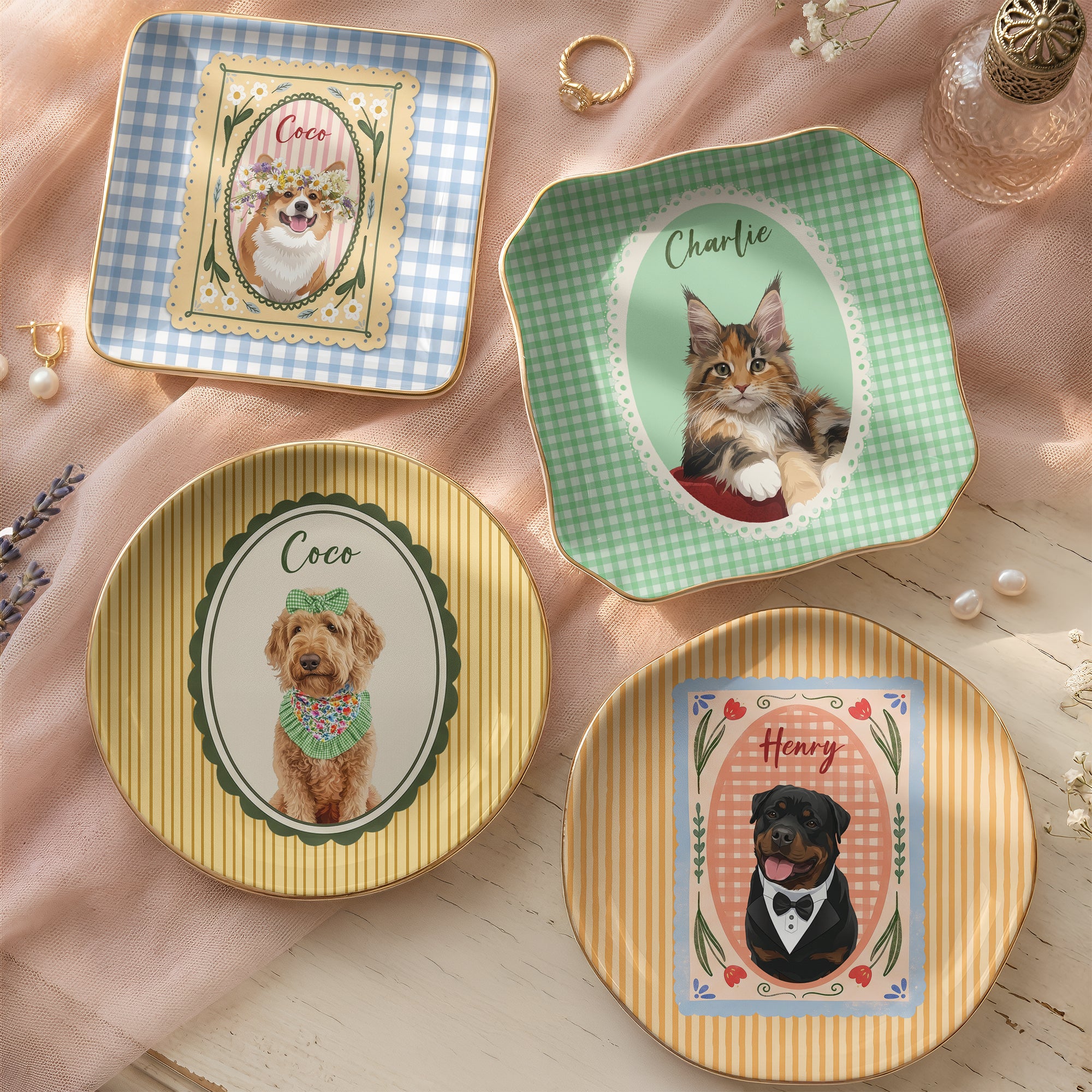 Custom-Dog-Cat-Portrait-Turn-Pet-Photo-Into-Art-Vintage-Retro-Frame-Personalized-Jewelry-Dish1