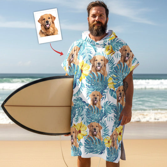 Custom_Dog_Face_Hawaiin_Pattern_Personalized_Beach_Towel_1