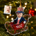 Custom-Face-Adorable-Baby-With-Santa-Sleigh-250Th-Anniversary-Personalized-Ornament-2