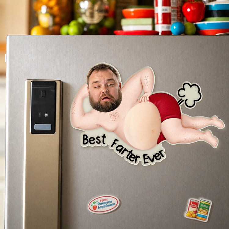 Custom-Face-Best-Farter-Ever-3D-Funny-Gifts-For-Him,-Dad,-Kid,-Family,-Coworker,-Friends-Personalized-Fridge-Magnet-3