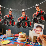 Custom-Face-Kid-Riding-Monster-Truck-Car-Personalized-Garland-Banner-1