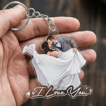Custom-Faceless-Portrait-Car-Ornament,-Anniversary-Gifts-For-Him,-Her-Personalized-Keychain-5