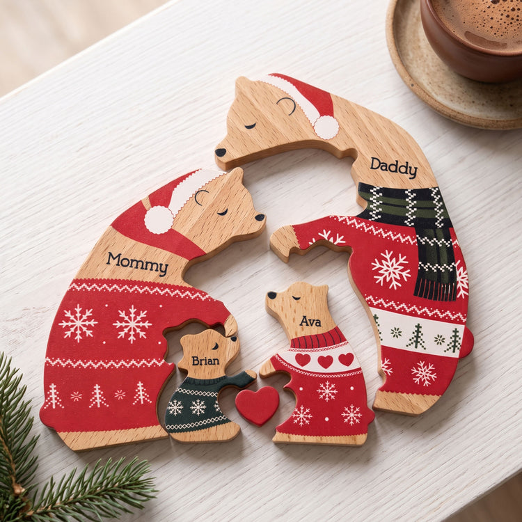 Custom-Family-Bear-Christmas-Ugly-Pattern-Gifts-For-Her-Him-Personalized-Puzzle-3