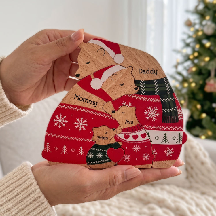 Custom-Family-Bear-Christmas-Ugly-Pattern-Gifts-For-Her-Him-Personalized-Puzzle-4