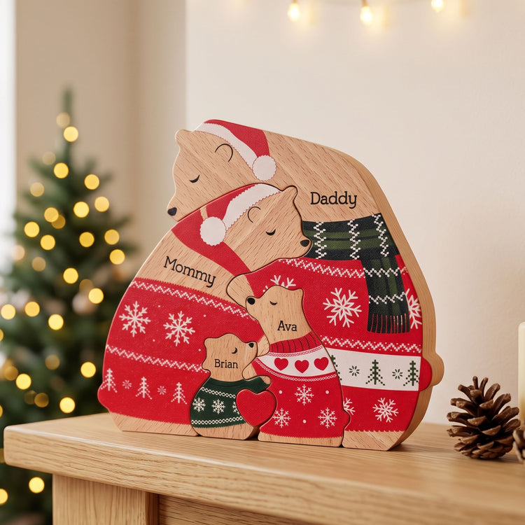 Custom-Family-Bear-Christmas-Ugly-Pattern-Gifts-For-Her-Him-Personalized-Puzzle-5