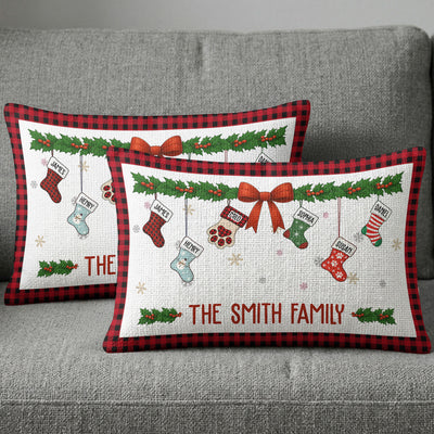 Custom Family Name Christmas Home & Living - Personalized Pillow Cover