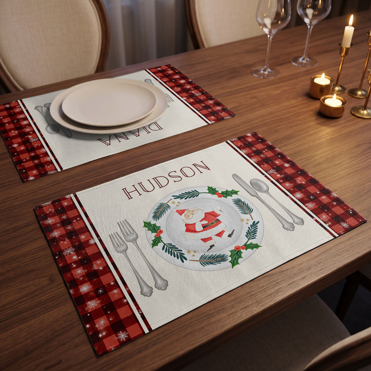 Custom-Family-Name-Christmas-Plaid-Pattern-Personalized-Placemat-5