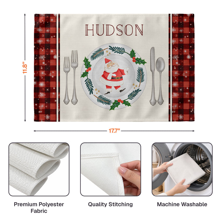 Custom-Family-Name-Christmas-Plaid-Pattern-Personalized-Placemat-7