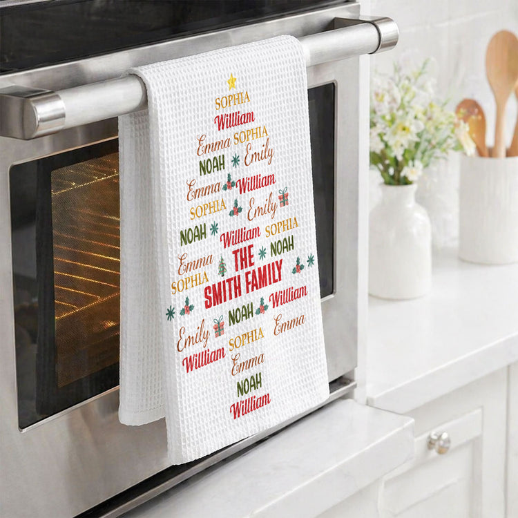 Custom-Family-Name-For-Christmas-Family-Party,-For-Grandparents-Personalized-Kitchen-Towel-3