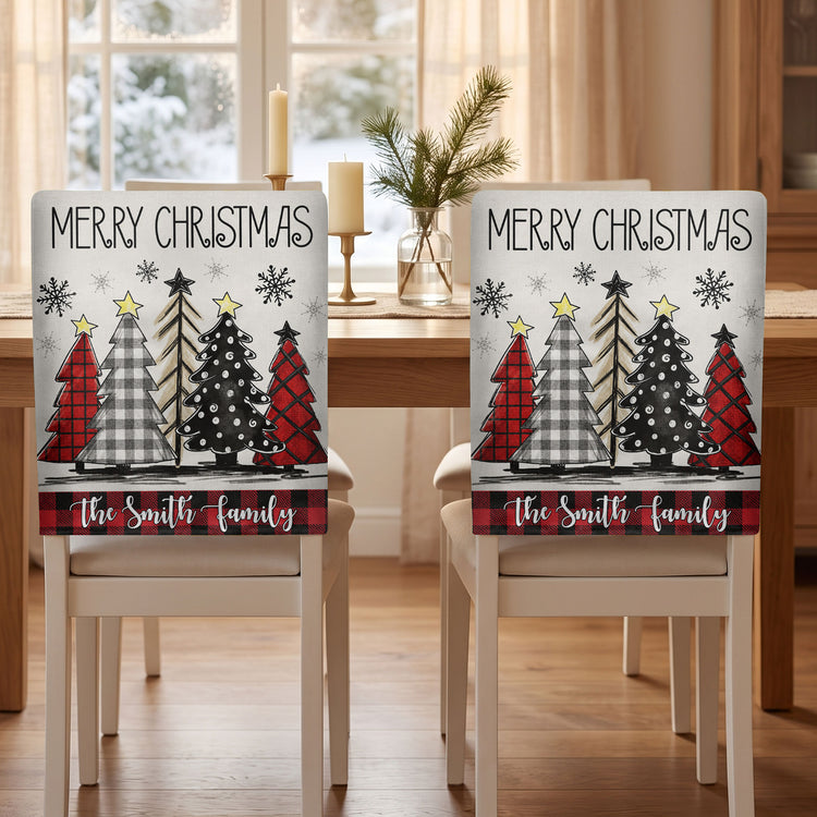 Custom-Family-Name-Merry-Christmas-Plaid-Personalized-Chair-Back-Cover-2