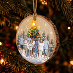 Custom-Family-Photo-Under-Christmas-Tree-Light-Up-Wooden-Slice-Personalized-Ornament-2
