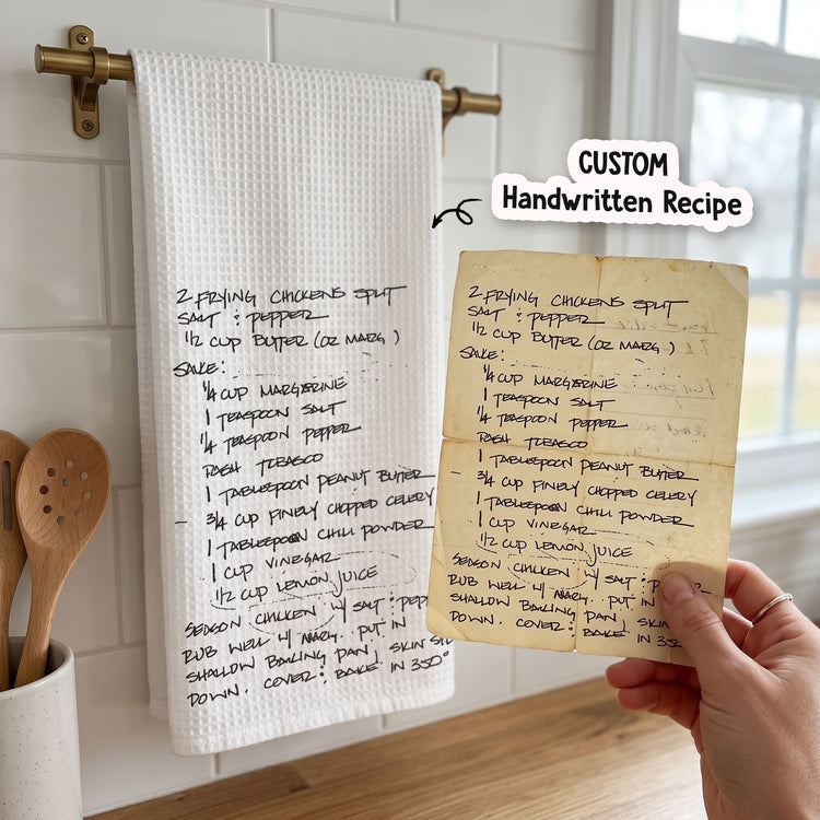 Custom-Family-Recipe,-Mom-Grandma-Handwriting-Recipe-Towels,-Heirloom-Gift-Personalized-Kitchen-Towel-1