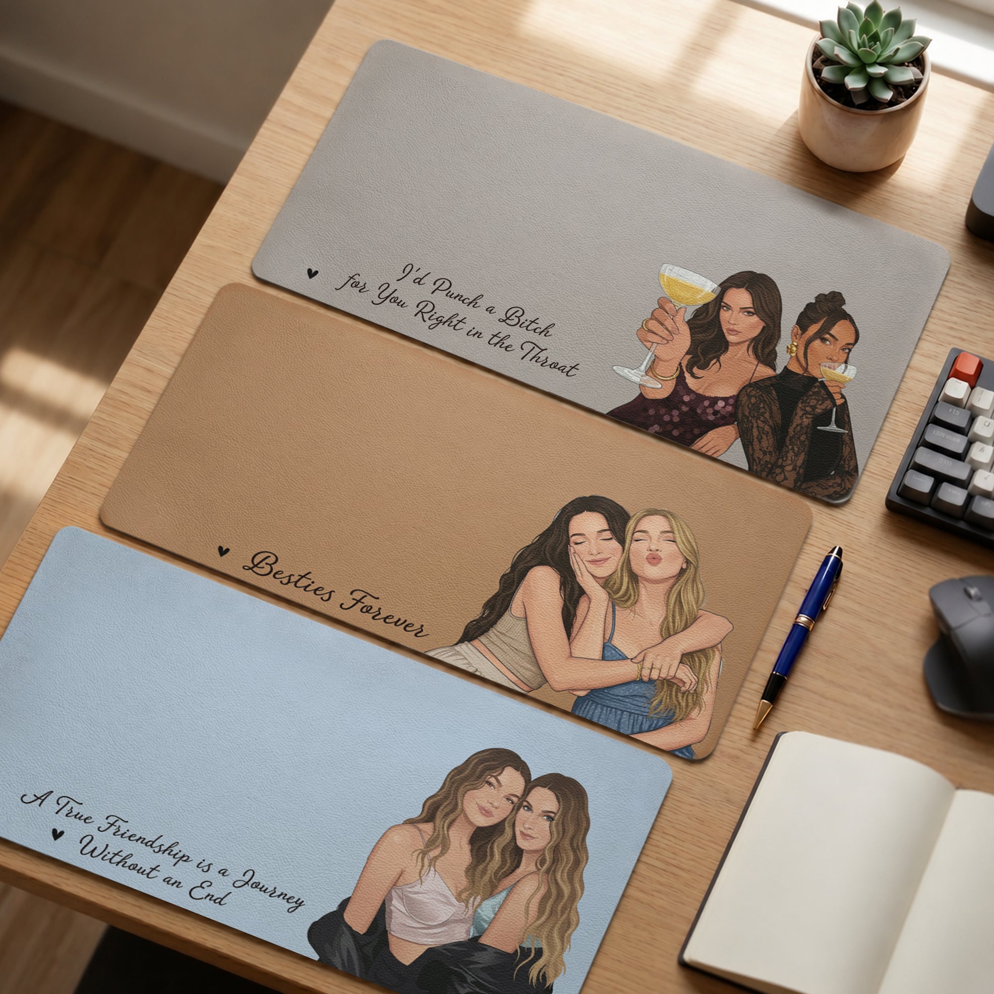 Custom-Flat-Art-Photo-Portrait-Illustration-Friendship-Thank-You-Gift-Personalized-Desk-Mat-1