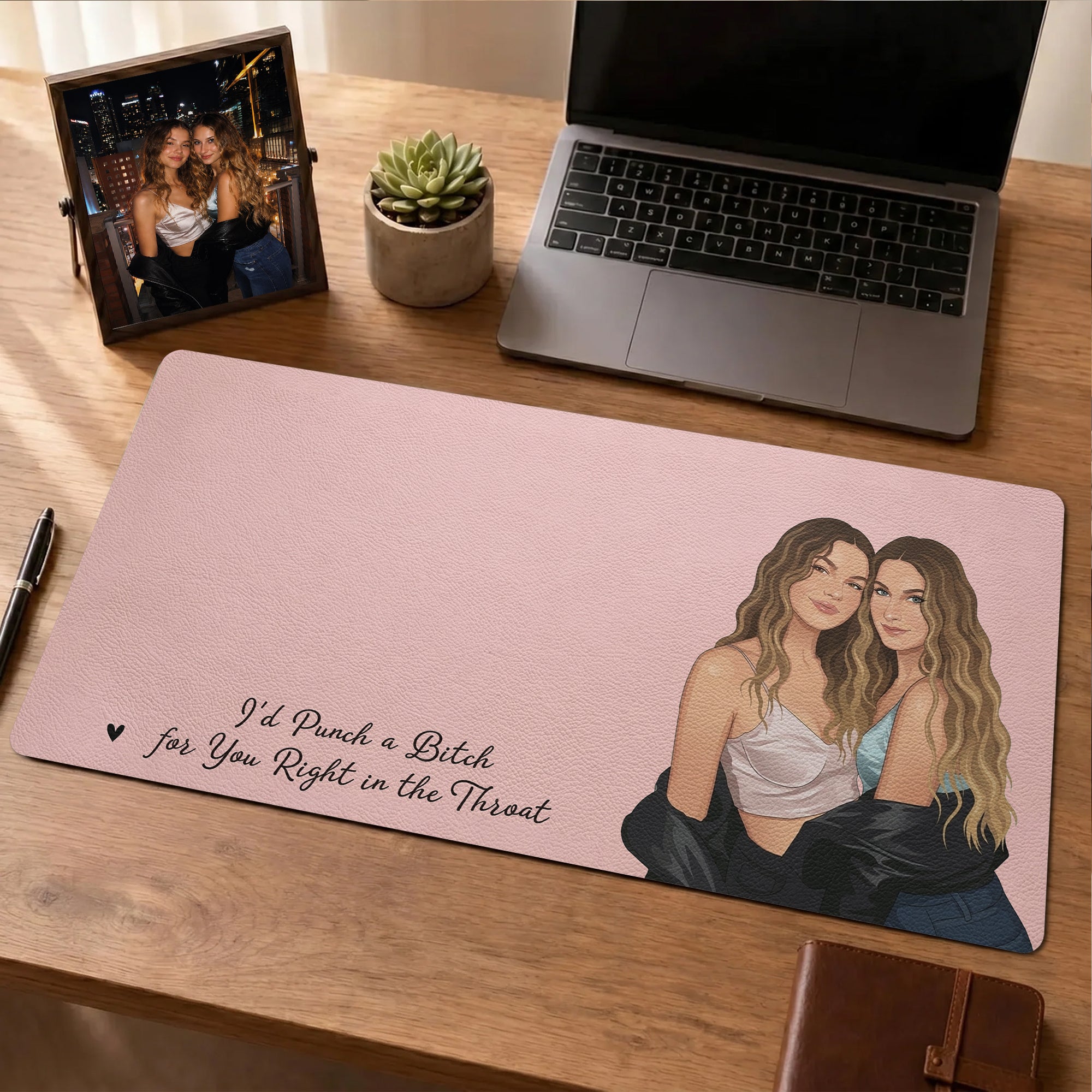 Custom-Flat-Art-Photo-Portrait-Illustration-Friendship-Thank-You-Gift-Personalized-Desk-Mat-2