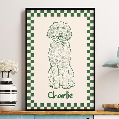 Custom Funky Pet Portrait Retro Pet Prints Gift - Personalized Poster
