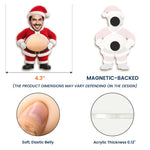 Custom-Funny-Face-3D-Squishy-Belly-&-Butt-Santa,-Elf,-Snowman-Personalized-Fridge-Magnet-5