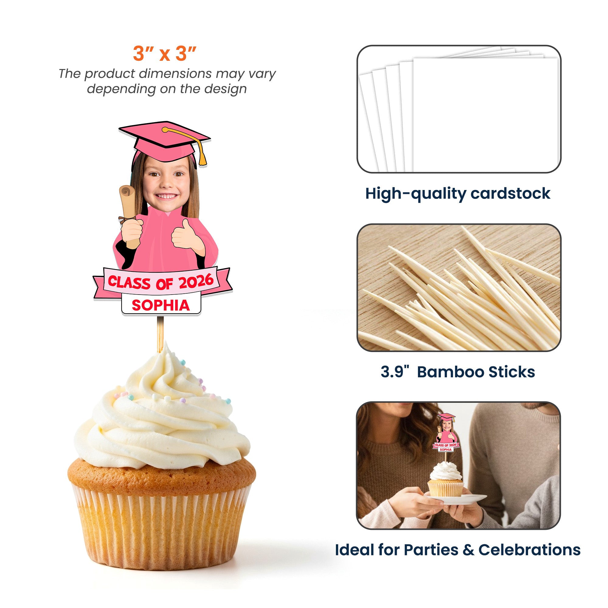 Custom-Funny-Face-Graduation-Personalized-Cupcake-Toppers-4