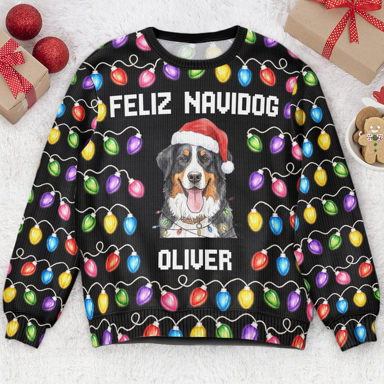 Custom-Funny-Pet-Christmas-Santa-With-Lights-Feliz-Navidog-Personalized-Ugly-Sweater-2