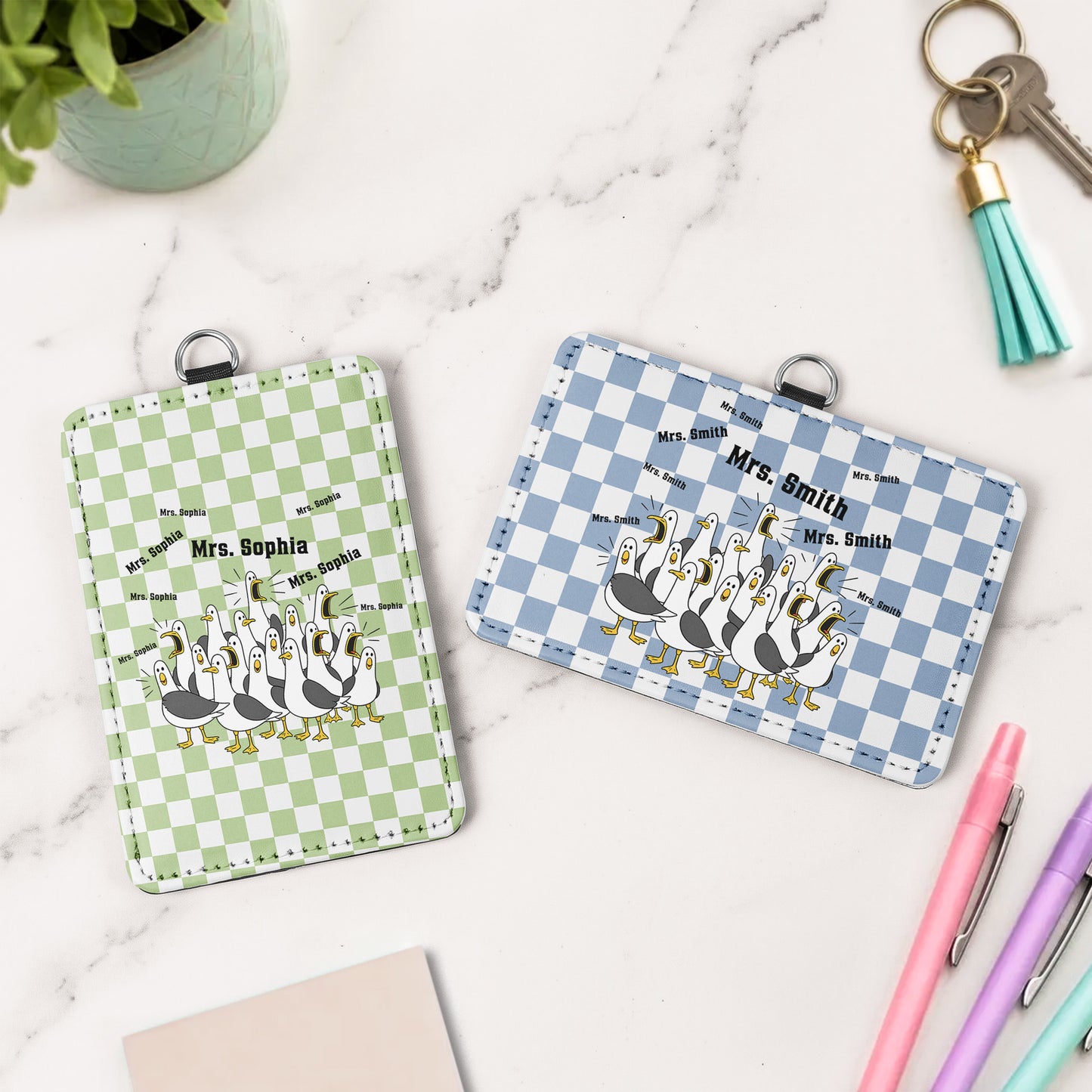 Custom-Funny-Seagulls-Teacher-Personalized-Badge-Holder-2