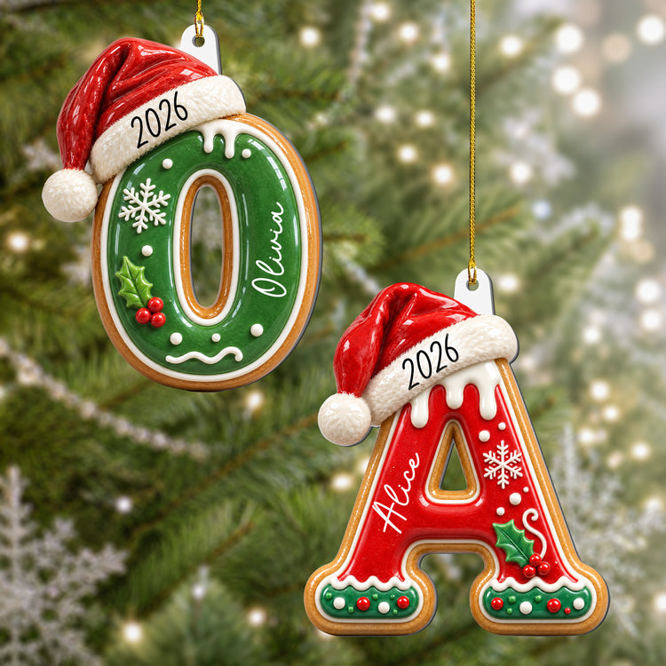 Custom-Gingerbread-Letter-For-Family,-Kids-Stocking-Tag-3D-Relief-Acrylic-Personalized-Ornament-2
