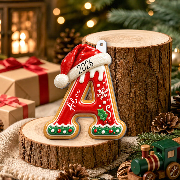 Custom-Gingerbread-Letter-For-Family,-Kids-Stocking-Tag-3D-Relief-Acrylic-Personalized-Ornament-3