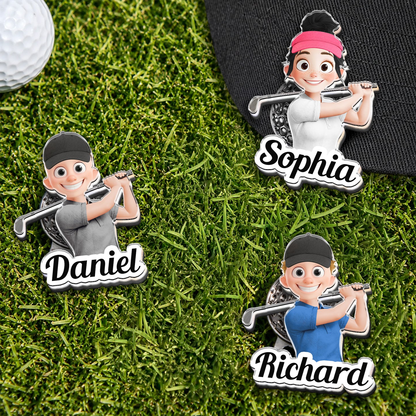 Custom-Golf-Character,-Name-And-Face-Gift-For-Golf-Players,-Golf-Lover-Personalized-Golf-Ball-Marker-2
