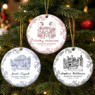 Custom Graduation Gift University Photo - Personalized Ornament