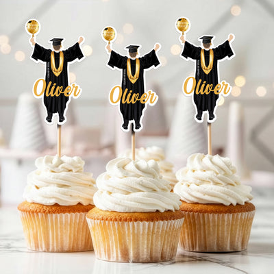 Custom Graduation - Personalized Cupcake Toppers