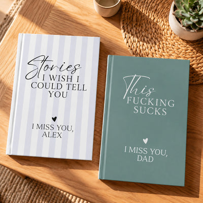 Custom Grief Journal This Sucks I Miss You - Personalized Hardcover Journal