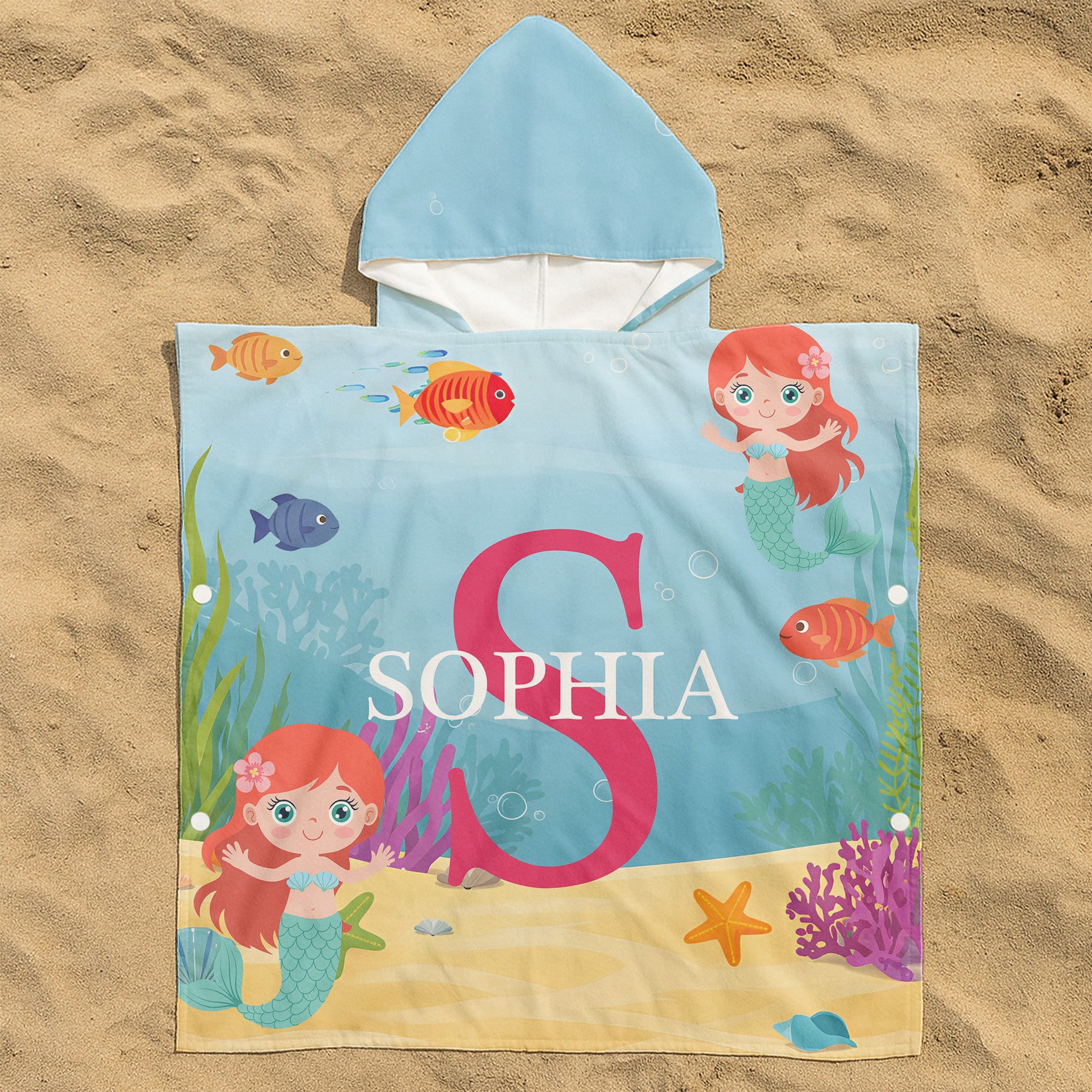Custom_Initial_Name_Sea_Animals_Personalized_Kids_Hooded_Towel_3