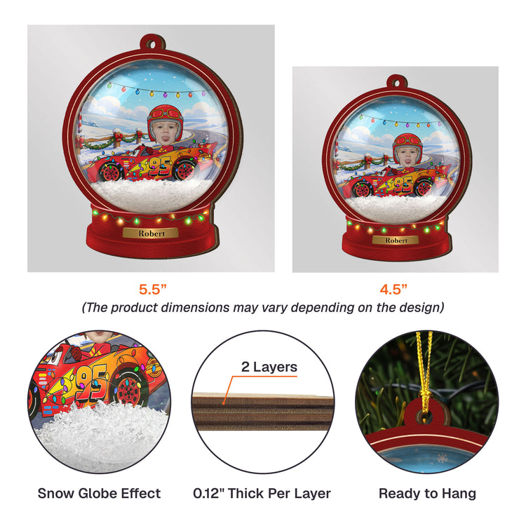 Custom-Kid-Funny-Face-Cartoon-Car-Snow-Globe-Personalized-Ornament-6