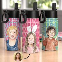 Custom-Kid-Photo-Watercolor-Back-To-School-Gifts-For-Son-Daughter-Grandkids-Personalized-Water-Bottle-1