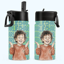 Custom-Kid-Photo-Watercolor-Back-To-School-Gifts-For-Son-Daughter-Grandkids-Personalized-Water-Bottle-2