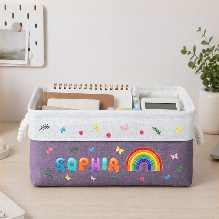 Custom-Kid'S-Name,-Rainbow-Alphabet-Personalized-Storage-Basket-3