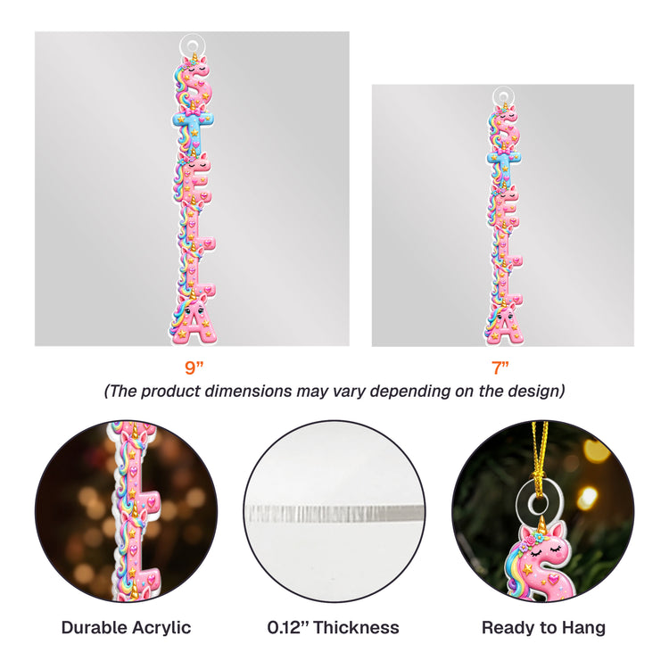 Custom-Kid's-Names-Unicorn,-Mermaid,-Squishy,-Princess-For-Daughter,-Granddaughter-Personalized-Ornament5
