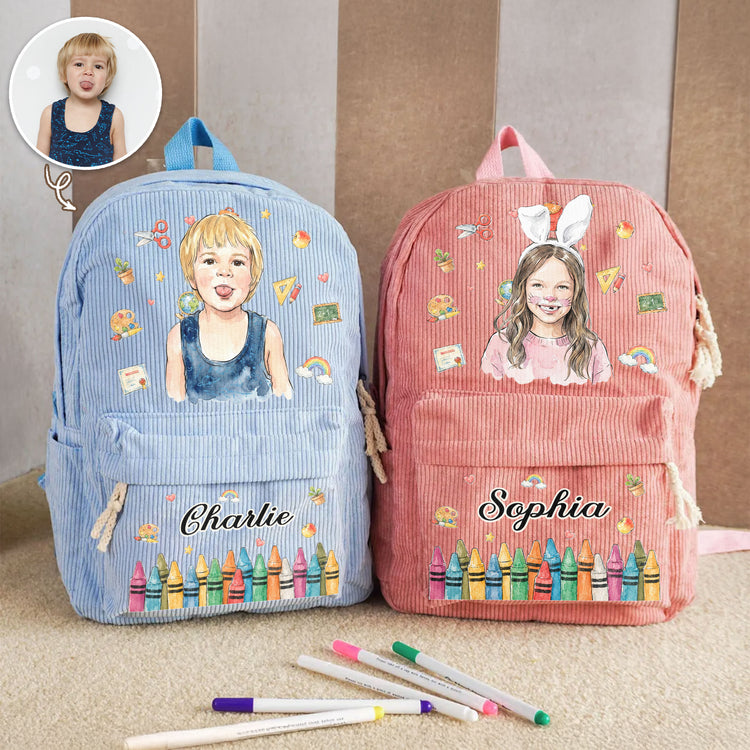 Custom-Kids-Name-&-Photo-Waterclor-Back-To-School-Personalized-Backpack-1