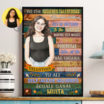 Custom-Latina-Watercolor-Photo-Inspirational-Gift-For-Her-Personalized-Poster