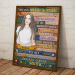 Custom-Latina-Watercolor-Photo-Inspirational-Gift-For-Her-Personalized-Poster