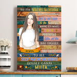Custom-Latina-Watercolor-Photo-Inspirational-Gift-For-Her-Personalized-Poster