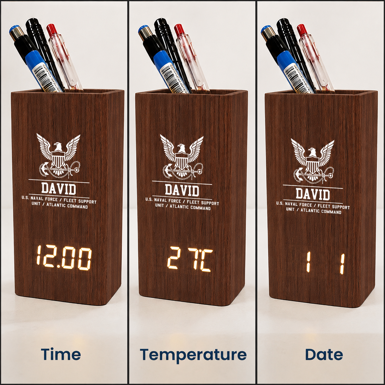 Custom-Military-Branch-Gift-For-Family-Colleague-Personalized-Pen-Holder-With-Clock4